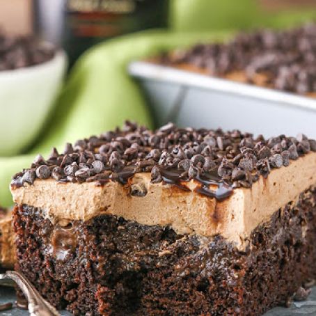 BAILEYS CHOCOLATE POKE CAKE